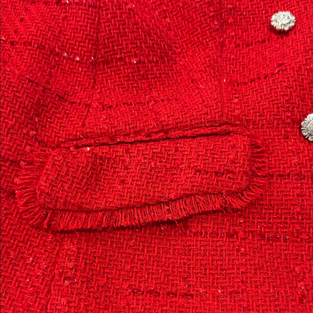 Talbots Red Metallic Tweed Blazer NWT Sz18W - Picture 5 of 10
